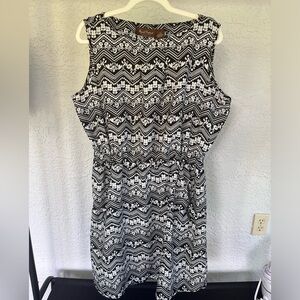 Black & White summer dress Womens 1X